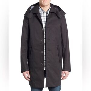 NWT Victorinox Men's Lenzburg Longline Waterproof Jacket in Black, Size S